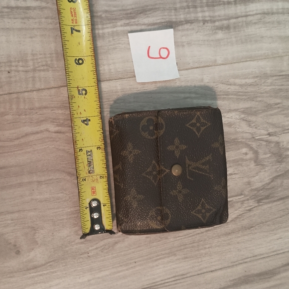 Vintage Louis Vuitton Wallet Card Holder Brown leather Made in France Authentic - Picture 13 of 14